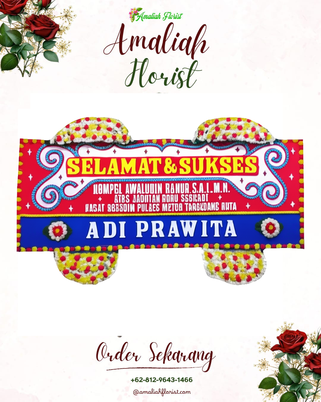 Papan Bunga Ucapan Selamat Utara